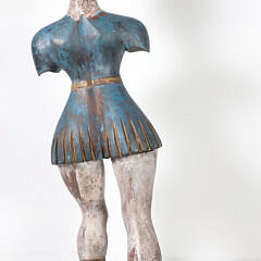 Polychromed Carved Wood Figure of a Lady, 19th Century