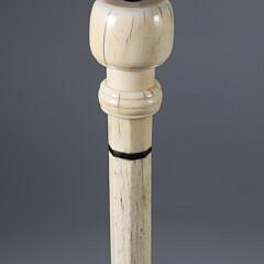 Whaleman Made Mushroom Knob Grip Walking Stick, 19th Century