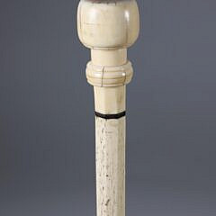 Whaleman Made Mushroom Knob Grip Walking Stick, 19th Century