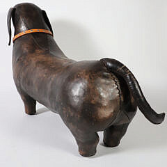 Omersa and Co. Leather Dachshund Foot Stool