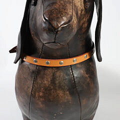 Omersa and Co. Leather Dachshund Foot Stool