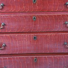American Chippendale Grain Painted Chest of Four Graduated Drawers, circa 1800