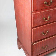American Chippendale Grain Painted Chest of Four Graduated Drawers, circa 1800