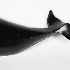 Vintage Carved Wood Whale Signed Clark