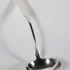 J. Easton (1807-1903) 2nd Nantucket Coin Silver Ladle