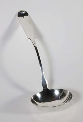 J. Easton (1807-1903) 2nd Nantucket Coin Silver Ladle