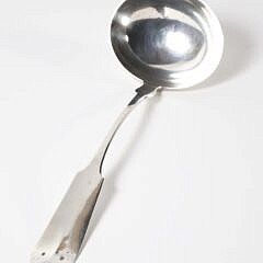 J. Easton 2nd (1807-1903) Nantucket Coin Silver Ladle