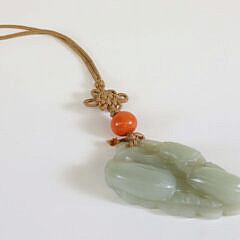 Celadon Jade "Gourds" Pendant, Qing Dynasty