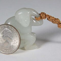 Celadon Jade “Monkey” Pendent, Qing Dynasty