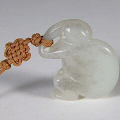 Celadon Jade “Monkey” Pendent, Qing Dynasty