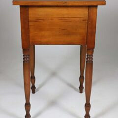 American Sheraton Mahogany Two Drawer Work Stand, circa 1820