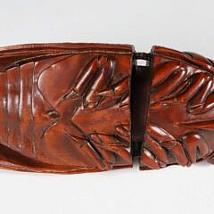 Japanese Carved Wood Cicada Inro, 20th Century