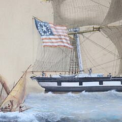 American Watercolor Portrait of the Packet Ship “Isaac Webb of New York, 1841”
