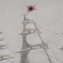 American Watercolor Portrait of the Packet Ship “Isaac Webb of New York, 1841”