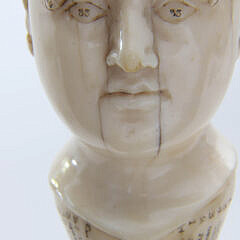 Very Fine Engraved Phrenology Head Walking Stick, 19th Century