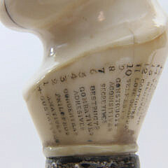 Very Fine Engraved Phrenology Head Walking Stick, 19th Century