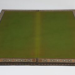 Mosaic Bone and Multi-Wood Inlaid Double Sided Folding Gameboard