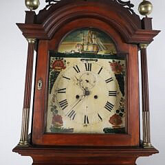 Nantucket Cherry Wood Tall Case Clock, circa 1800-1820