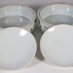 Pair of Famille Rose Dishes with Covers, early 20th Century