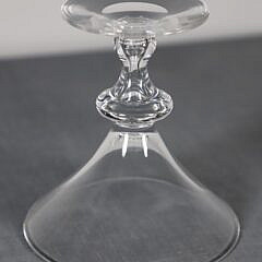 Set of Twelve Signed Steuben Bubble in the Stem Martini or Dessert Glasses