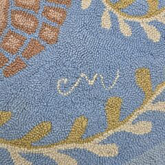 Claire Murray Oval Hooked Rug “Mermaid”