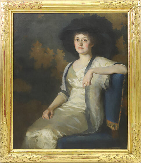 Frank Benson Oil "Portrait Sarah Bradstreet Dewey" August 1 ~ Preview July 29,30,31