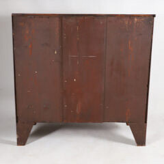 American Mahogany Bow Front Chest of Drawers, circa 1800