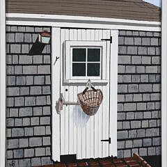 Small Oil on Canvas “Cottage Door”