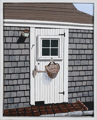 Small Oil on Canvas "Cottage Door"