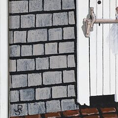 Small Oil on Canvas “Cottage Door”