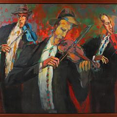 Guillermo Spinosa Oil on Canvas “Violin Trio”
