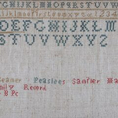 American Sampler, Worked by Polly Seamer Peaslee, 1853