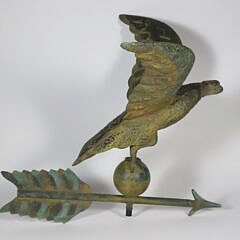 Gilt Sheet Metal Eagle Weathervane, 19th Century