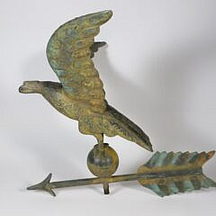 Gilt Sheet Metal Eagle Weathervane, 19th Century