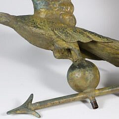 Gilt Sheet Metal Eagle Weathervane, 19th Century