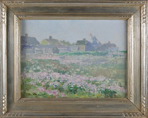 Henry Stephens (American 1878-1944) Eddy Oil on Panel "Edge of Village"