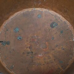 Large Antique Copper Apple Butter Pot with Iron Handle