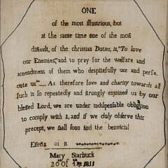 Rare Mary Starbuck Nantucket School Girl Sampler, circa 1811