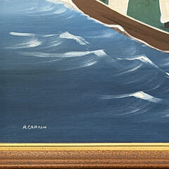 Ralph Cahoon Jr. (1910-1982) Oil on Masonite “A Fine Catch”