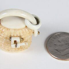 Alan Doucette Miniature Carved Nantucket Basket Pendant