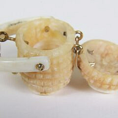 Alan Doucette Miniature Carved Nantucket Basket Pendant
