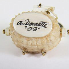 Alan Doucette Miniature Carved Nantucket Basket Pendant