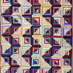 Vibrant Log Cabin Quilt