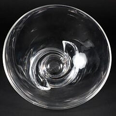 Signed Steuben Swirl Base Glass Bowl