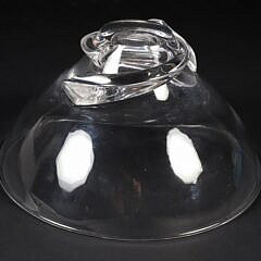 Signed Steuben Swirl Base Glass Bowl