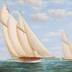 A. Bit Oil on Canvas “Sailing Yachts”