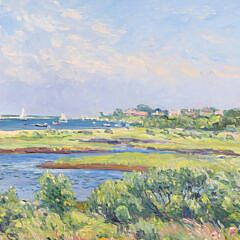 Jan Pawlowski Oil on Canvas “Nantucket Inner Harbor”