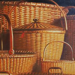 After Jack Weinhold “Nantucket Lightship Baskets” Decorative Oil on Canvas Board
