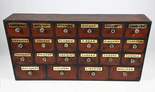 American 22 Drawer Apothecary Chest, 19th Century