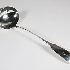 George III Irish Sterling Silver Soup Ladle, Dublin 1814